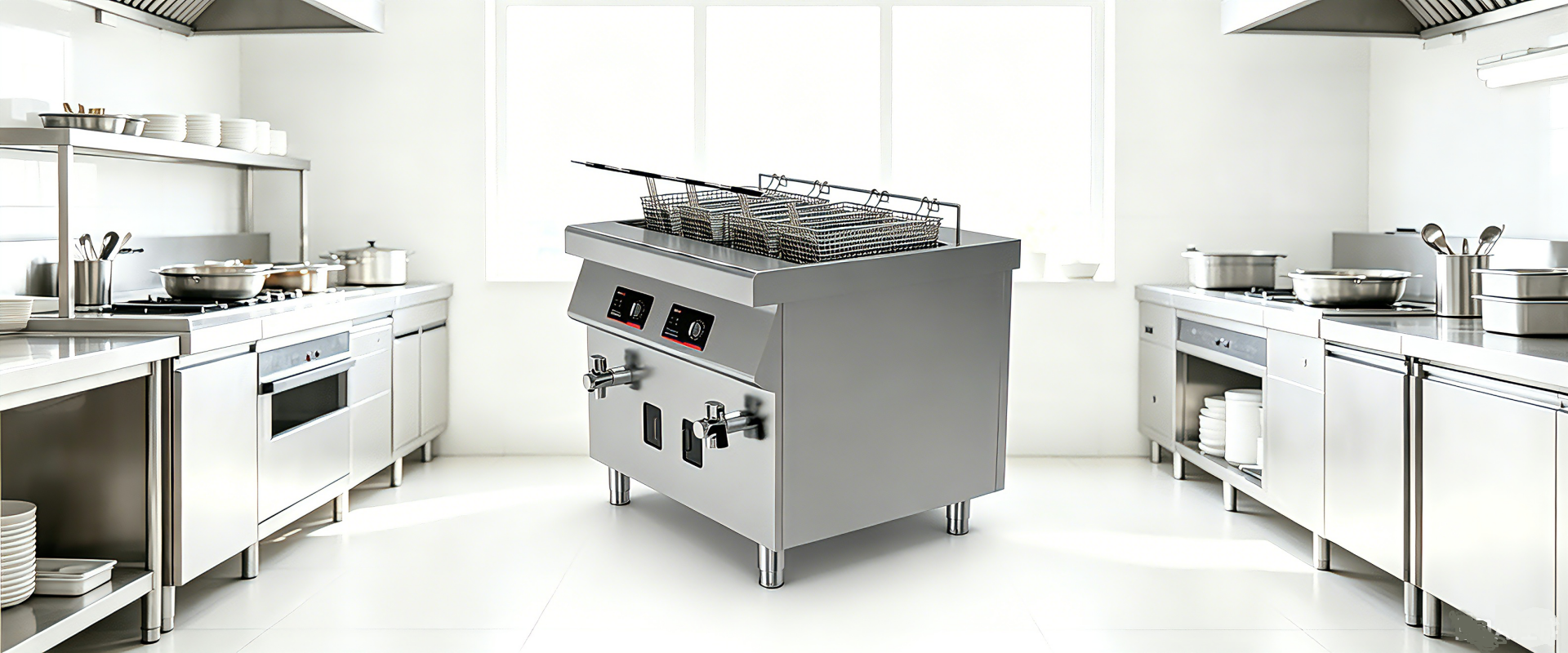 Lestov freestanding commercial induction deep fryer Lestov freestanding commercial induction deep fryer