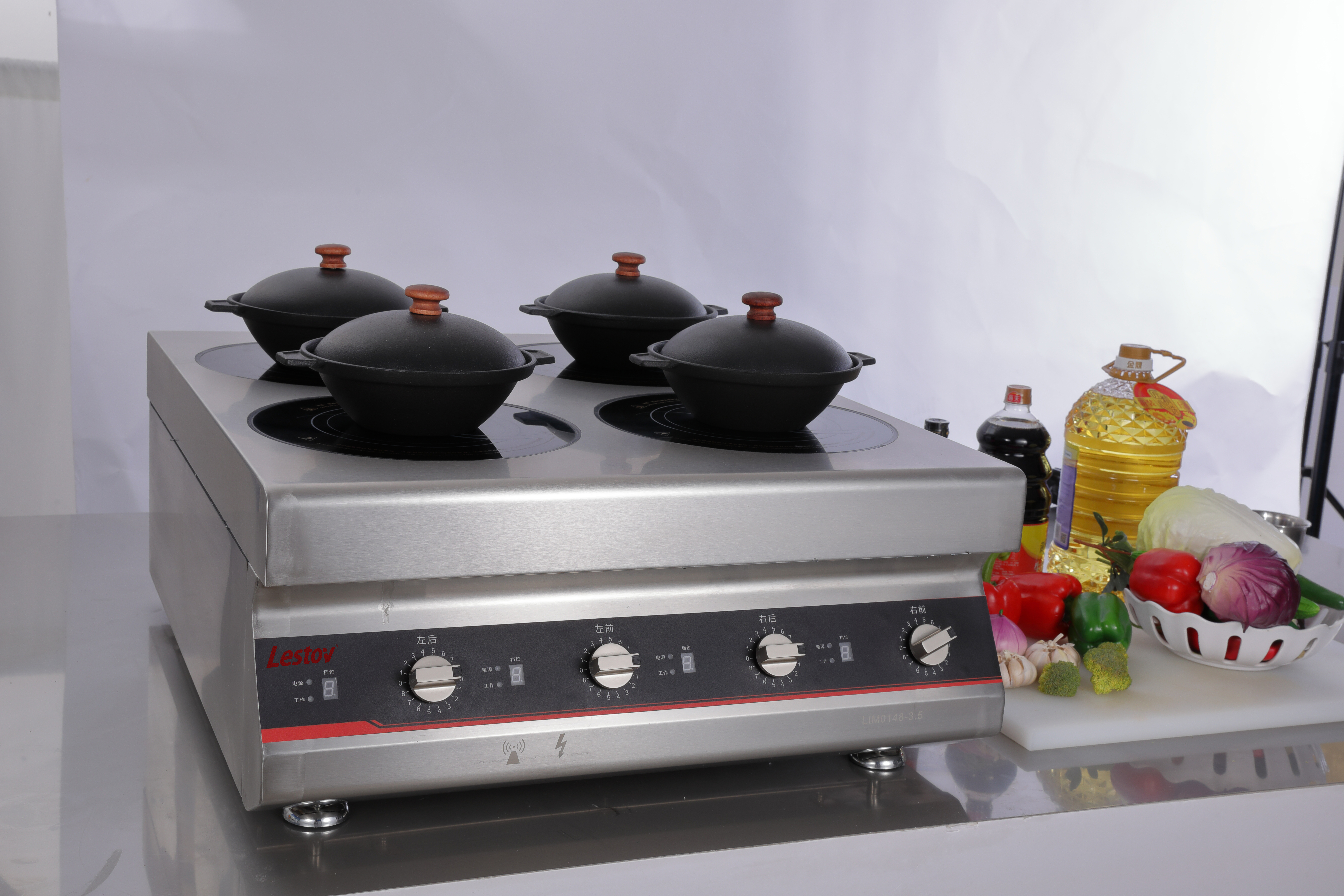 4 burner commercial induction cooker