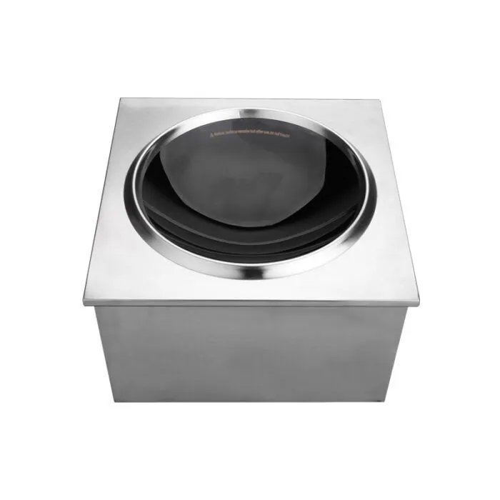 220v Push Button Built-in Induction Wok Cooker with Control Panel