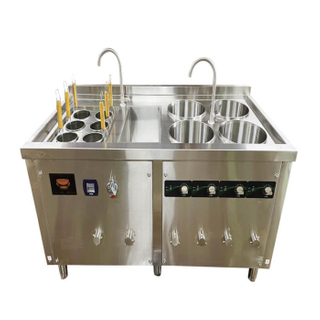 Commercial Induction 6 Holes Pasta Cooker With 4 Dumpling Boilers LT-ZML+LSC+JZL