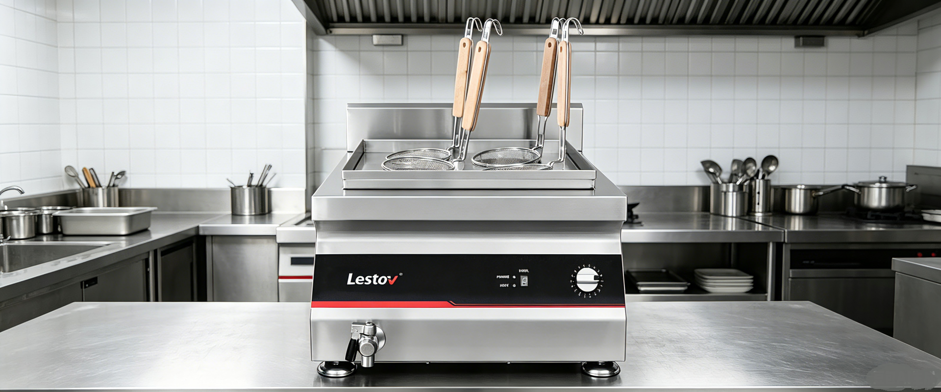 Lestov countertop commercial induction noodle cooker
