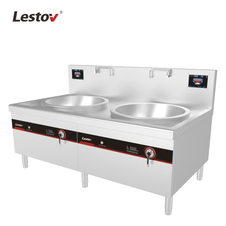 Double Burners Professional Induction Wok Cooker LT-D600II-E112