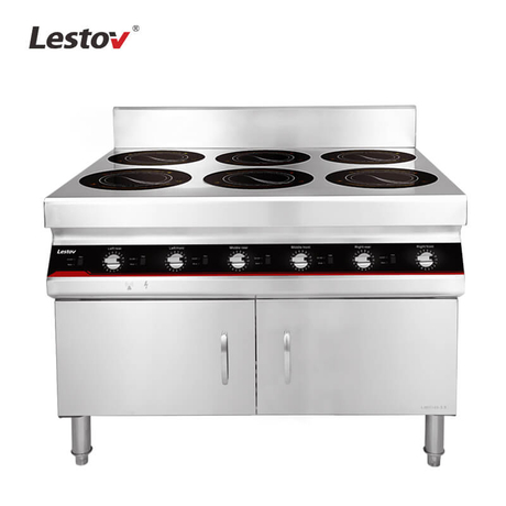 6 Burners Industrial Induction Cooktop with Knob LT-B300VI-B135
