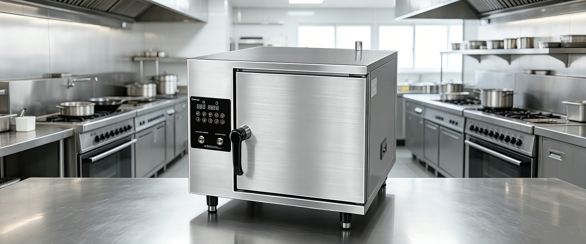 Lestov Commercial countertop induction steamer