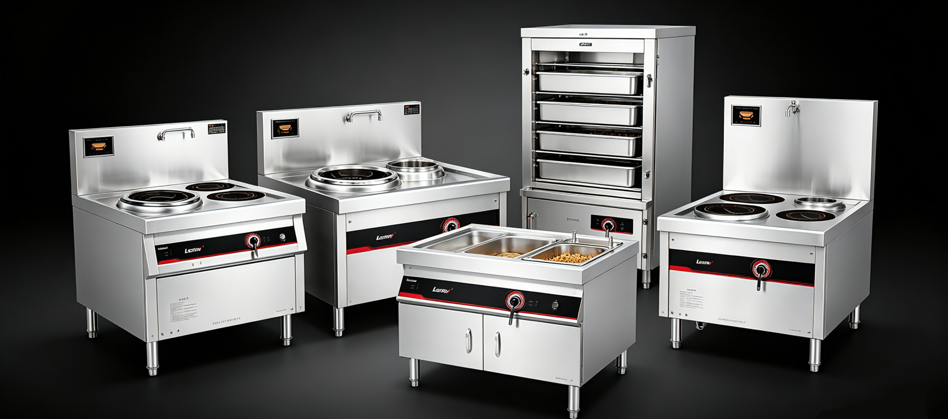 Lestov commercial induction cooking equipment line