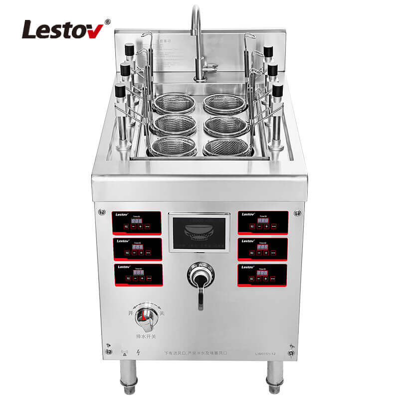 220V Automatic Induction Pasta Cooker with Double Tanks
