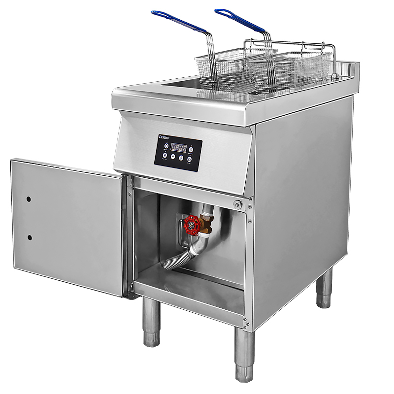 380V Floor Induction Commercial Deep Fryer With Smart Control Panel LT-ZL-F212