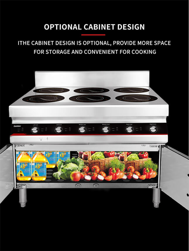 Lestov-commercial-induction-cooktop-6-burners-with-cabinet