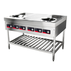 Four Hobs 2 Burners Commercial Induction Wok Cooker LT-B300VI-B105