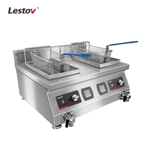 Tabletop Food Truck Double Baskets Induction Deep Fryer LT-TZL-S135