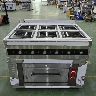 6 Burners Freestanding Commercial Induction Cooker With Baking Oven LT-B290VI-JL