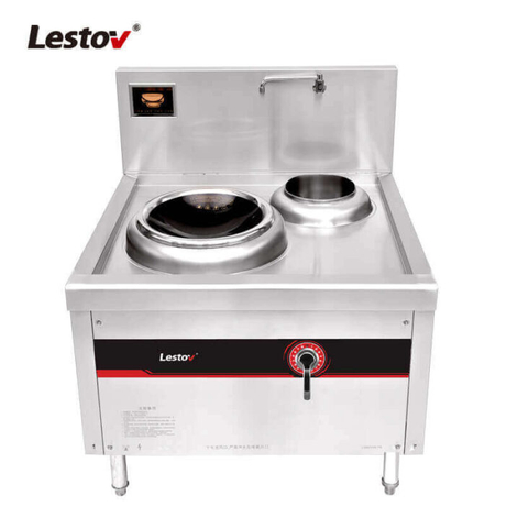 Single Commercial Induction Wok Burner with Stock Pot LT-X400