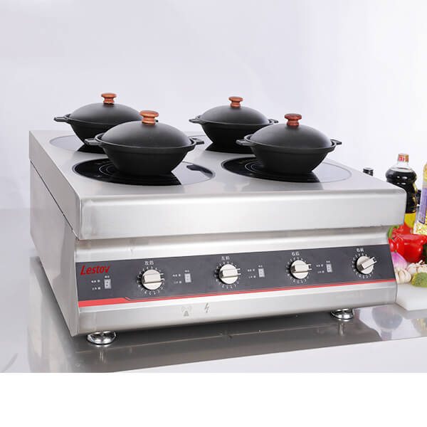208V & 240V Glass Top Commercial Induction Cooktops Four Burners