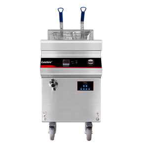Double Basket Induction Commercial Deep Fat Fryer With Caters