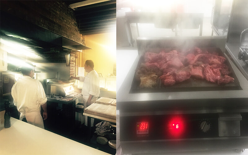 Grill steak on 5000w Lestov induction griddle