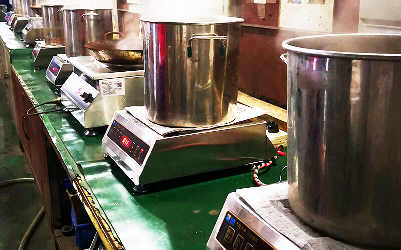 Boiling test of plain induction cooker